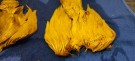 Marabou patches og hen saddles ble farget av banan og dirty banan!  thumbnail