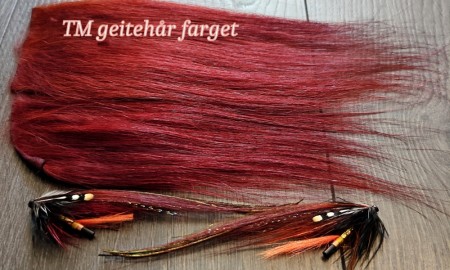 Rå geitehår av pahtakorva og fiery brown til15cm hårlengde