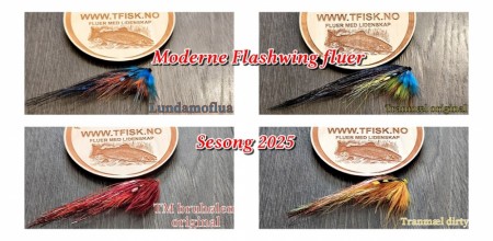 Nye moderne TM flashwing fluer til sesong 25! Vi har levert våre FW fluer i seks år nå! 