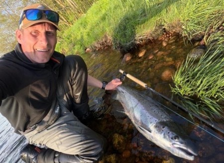 Peter vant konkurransen i Kvina denne sesongen! 96cm 9,1kg laks. 